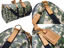 画像をギャラリービューアに読み込む, 極美品 LOUIS VUITTON ルイヴィトン ×村上隆 キーポルバンドリエール55 モノグラムモフラージュ M95774 ゴールド金具 中古 4b007693