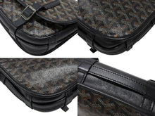 画像をギャラリービューアに読み込む, GOYARD ゴヤール BELVEDERE PM ベルヴェデーレPM ショルダーバッグ ブラック PVC レザー シルバー金具 良品 中古 4b007694