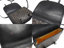 画像をギャラリービューアに読み込む, GOYARD ゴヤール BELVEDERE PM ベルヴェデーレPM ショルダーバッグ ブラック PVC レザー シルバー金具 良品 中古 4b007694