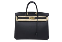 画像をギャラリービューアに読み込む, 新品同様 HERMES エルメス BIRKIN 40 バーキン40 ハンドバッグ トゴ ブラック W刻印 2024年 ゴールド金具 中古 4b007695