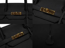 画像をギャラリービューアに読み込む, 新品同様 HERMES エルメス BIRKIN 40 バーキン40 ハンドバッグ トゴ ブラック W刻印 2024年 ゴールド金具 中古 4b007695