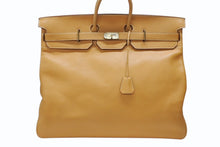 画像をギャラリービューアに読み込む, 激レア HERMES エルメス Hac オータクロア55 ハンドバッグ アルデンヌ ナチュラル ブロンズ金具 ○T刻印 美品 中古 4b007696