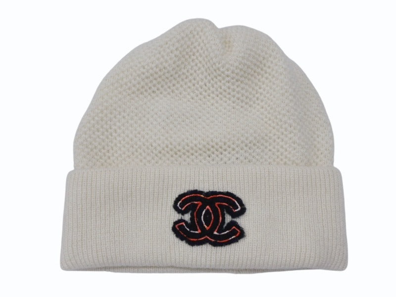 極美品 CHANEL シャネル 23AW CC Logo Beanie CCロゴ ビーニー AA6880