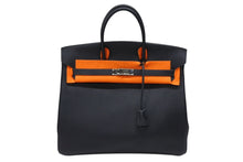 画像をギャラリービューアに読み込む, 極美品 HERMES エルメス Haut a Courroies オータクロア36 ハンドバッグ トゴ ブルーインディゴ シルバー金具 □I刻印 中古 4b007702