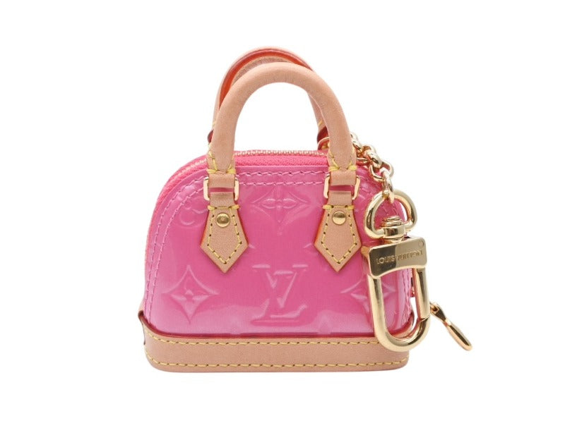 LOUIS VUITTON ハンドバッグ　ピンク　ゴールド　チャーム付き 極美品 LOUIS VUITTON ルイヴィトン バッグチャーム ミクロアルマ