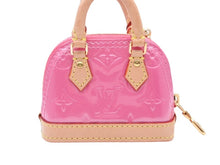 画像をギャラリービューアに読み込む, 極美品 LOUIS VUITTON ルイヴィトン バッグチャーム ミクロアルマ M01706 モノグラム ヴェルニ ピンク ゴールド金具 中古 4b007704