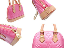 画像をギャラリービューアに読み込む, 極美品 LOUIS VUITTON ルイヴィトン バッグチャーム ミクロアルマ M01706 モノグラム ヴェルニ ピンク ゴールド金具 中古 4b007704