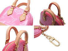 画像をギャラリービューアに読み込む, 極美品 LOUIS VUITTON ルイヴィトン バッグチャーム ミクロアルマ M01706 モノグラム ヴェルニ ピンク ゴールド金具 中古 4b007704
