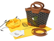 Load image into Gallery viewer, 新品未使用 GOYARD ゴヤール 韓国限定 ハンドバッグ ベルーガミニ ブラウン ブラック PVC レザー 35114566 4b007705