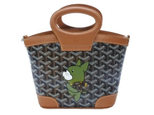 Load image into Gallery viewer, 新品未使用 GOYARD ゴヤール 韓国限定 ハンドバッグ ベルーガミニ ブラウン ブラック PVC レザー 35114566 4b007705