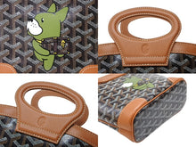 Load image into Gallery viewer, 新品未使用 GOYARD ゴヤール 韓国限定 ハンドバッグ ベルーガミニ ブラウン ブラック PVC レザー 35114566 4b007705