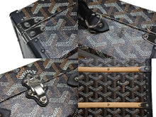 画像をギャラリービューアに読み込む, 新品同様 GOYARD ゴヤール パラスMM トランクバッグ 定価1,012,000円 ブラック PVC レザー ハンドバッグ 中古 4b007706