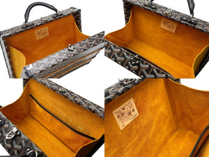 新品同様 GOYARD ゴヤール パラスMM トランクバッグ 定価1,012,000円 ブラック PVC レザー ハンドバッグ 中古 4b007706