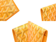 Load image into Gallery viewer, 極美品 GOYARD ゴヤール Grenelle グルネル パスポートケース カードケース PVCコーティングキャンバス イエロー 中古 4b007709