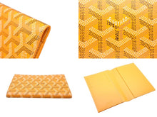 Load image into Gallery viewer, 極美品 GOYARD ゴヤール Grenelle グルネル パスポートケース カードケース PVCコーティングキャンバス イエロー 中古 4b007709