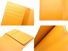 Load image into Gallery viewer, 極美品 GOYARD ゴヤール Grenelle グルネル パスポートケース カードケース PVCコーティングキャンバス イエロー 中古 4b007709