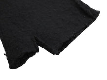 画像をギャラリービューアに読み込む, CHROME HEARTS クロムハーツ ミッティング フィンガーレスグローブ クロスパッチ 指切り手袋 ブラック カシミヤ レザー 美品 中古 4b007713