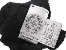 画像をギャラリービューアに読み込む, CHROME HEARTS クロムハーツ ミッティング フィンガーレスグローブ クロスパッチ 指切り手袋 ブラック カシミヤ レザー 美品 中古 4b007713