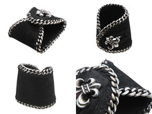 画像をギャラリービューアに読み込む, CHROME HEARTS クロムハーツ レザー ブレスレット バングル BSフレア 希少 シルバー925 2005刻印 72.0g 美品 中古 4b007714