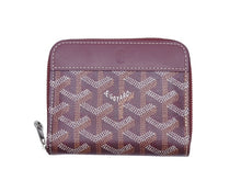 Load image into Gallery viewer, 極美品 GOYARD ゴヤール マティニョンPM ラウンドファスナー 財布 ボルドー PVCコーティングキャンバス レザー 中古 4b007716