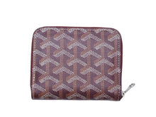 Load image into Gallery viewer, 極美品 GOYARD ゴヤール マティニョンPM ラウンドファスナー 財布 ボルドー PVCコーティングキャンバス レザー 中古 4b007716