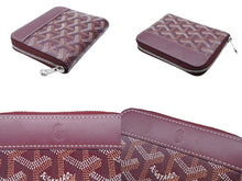 Load image into Gallery viewer, 極美品 GOYARD ゴヤール マティニョンPM ラウンドファスナー 財布 ボルドー PVCコーティングキャンバス レザー 中古 4b007716