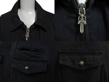 画像をギャラリービューアに読み込む, CHROME HEARTS クロムハーツ ダガーウォリングジャケット ブラック サイズM シルバ−925 美品 中古 4b007718