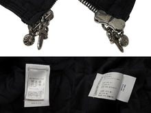 画像をギャラリービューアに読み込む, CHROME HEARTS クロムハーツ ダガーウォリングジャケット ブラック サイズM シルバ−925 美品 中古 4b007718