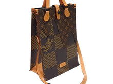 画像をギャラリービューアに読み込む, 極美品 LOUIS VUITTON ルイヴィトン NIGO LVスクエアード トートバッグ N40355 ブラウン PVC レザー ブラック金具 中古 4b007719