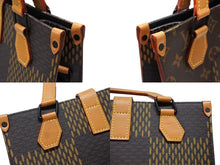 画像をギャラリービューアに読み込む, 極美品 LOUIS VUITTON ルイヴィトン NIGO LVスクエアード トートバッグ N40355 ブラウン PVC レザー ブラック金具 中古 4b007719