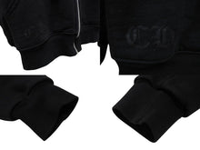 画像をギャラリービューアに読み込む, CHROME HEARTS クロムハーツ 星条旗 ジップ パーカー ブラック サーマル フーディ― シルバー金具 サイズM 美品 中古 4b007720