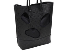 Load image into Gallery viewer, 新品同様 LOUIS VUITTON ルイヴィトン コムデギャルソン 川久保玲 トートバッグ M58661 ウィズホールズMM モノグラムアンプラント ブラック 中古4b007722