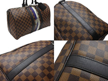 画像をギャラリービューアに読み込む, LOUIS VUITTON ルイヴィトン ボストン バッグ キーポル バンドリエール 45 チャップマン ブラザーズ ダミエ キャンバス ブラウン N42700 PVC レザー シルバー金具 美品 中古 4b007725