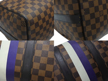 画像をギャラリービューアに読み込む, LOUIS VUITTON ルイヴィトン ボストン バッグ キーポル バンドリエール 45 チャップマン ブラザーズ ダミエ キャンバス ブラウン N42700 PVC レザー シルバー金具 美品 中古 4b007725