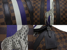 画像をギャラリービューアに読み込む, LOUIS VUITTON ルイヴィトン ボストン バッグ キーポル バンドリエール 45 チャップマン ブラザーズ ダミエ キャンバス ブラウン N42700 PVC レザー シルバー金具 美品 中古 4b007725