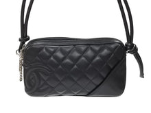 画像をギャラリービューアに読み込む, 極美品 CHANEL シャネル ポーチ ハンドバッグ カンボンライン ココマーク 9番台 ブラック ブラック 中古 4b007727