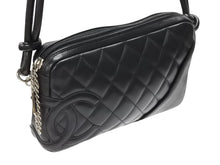 画像をギャラリービューアに読み込む, 極美品 CHANEL シャネル ポーチ ハンドバッグ カンボンライン ココマーク 9番台 ブラック ブラック 中古 4b007727