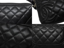 画像をギャラリービューアに読み込む, 極美品 CHANEL シャネル ポーチ ハンドバッグ カンボンライン ココマーク 9番台 ブラック ブラック 中古 4b007727