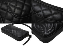 画像をギャラリービューアに読み込む, 極美品 CHANEL シャネル ポーチ ハンドバッグ カンボンライン ココマーク 9番台 ブラック ブラック 中古 4b007727
