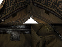 画像をギャラリービューアに読み込む, 極美品 FENDI フェンディ マンマバケット ワンショルダーバッグ 2145264240 ズッカ柄 キャンバス レザー ブラウン シルバー金具 中古 4b007732