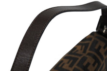 画像をギャラリービューアに読み込む, FENDI フェンディ マンマバケット ワンショルダーバッグ 26424 ズッカ柄 キャンバス レザー ブラウン シルバー金具 美品 中古 4b007735