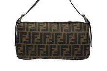 画像をギャラリービューアに読み込む, 極美品 FENDI フェンディ マンマバケット ワンショルダーバッグ 505 26424 008 ズッカ柄 キャンバス レザー ブラウン シルバー金具 中古 4b007736