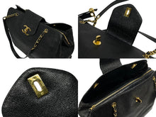 画像をギャラリービューアに読み込む, CHANEL シャネル スーパーモデル チェーン ショルダーバッグ ココマーク キャビアスキン ゴールド金具 ブラック 美品 中古 4b007741