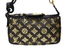画像をギャラリービューアに読み込む, 極美品 LOUIS VUITTON ルイヴィトン ミニポシェットアクセソワール アクセサリーポーチ M60125 モノグラムエクリプス スパンコール 中古 4b007742
