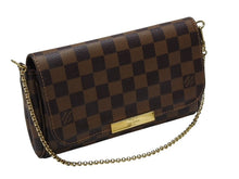 画像をギャラリービューアに読み込む, 極美品 LOUIS VUITTON ルイヴィトン ショルダーバッグ フェイボリットPM ダミエキャンバス N41276 ブラウン 中古 4b007747