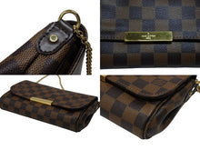 画像をギャラリービューアに読み込む, 極美品 LOUIS VUITTON ルイヴィトン ショルダーバッグ フェイボリットPM ダミエキャンバス N41276 ブラウン 中古 4b007747