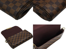 画像をギャラリービューアに読み込む, 極美品 LOUIS VUITTON ルイヴィトン ショルダーバッグ フェイボリットPM ダミエキャンバス N41276 ブラウン 中古 4b007747