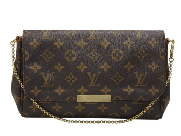 極美品 LOUIS VUITTON ルイヴィトン モノグラム フェイボリットMM ショルダーバッグ M40718 ブラウン ゴールド金具 中古 4b007748