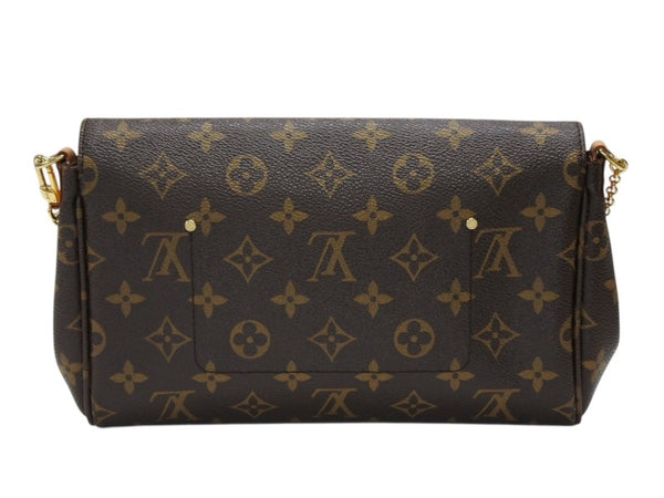 極美品 LOUIS VUITTON ルイヴィトン モノグラム フェイボリットMM ショルダーバッグ M40718 ブラウン ゴールド金具 中古 4b007748