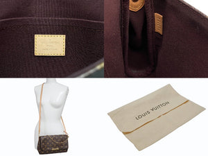 極美品 LOUIS VUITTON ルイヴィトン モノグラム フェイボリットMM ショルダーバッグ M40718 ブラウン ゴールド金具 中古 4b007748